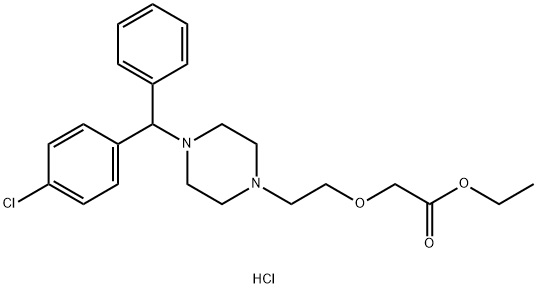 Cetirizine ethyl ester dihydrochloride 구조식 이미지