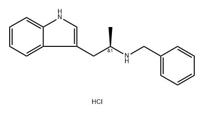 1H-Indole-3-ethanamine, α-methyl-N-(phenylmethyl)-, hydrochloride (1:1), (αR)- Structure