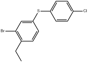 2-Bromo-4-[(4-chlorophenyl)thio]-1-ethylbenzene Structure