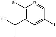 2-Bromo-5-iodo-α-methyl-3-pyridinemethanol Structure