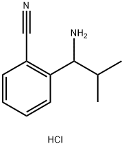 Benzonitrile, 2-(1-amino-2-methylpropyl)-, hydrochloride (1:1) 구조식 이미지