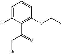 2-Bromo-1-(2-ethoxy-6-fluorophenyl)ethanone Structure