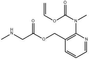 Glycine, N-methyl-, [2-[[(ethenyloxy)carbonyl]methylamino]-3-pyridinyl]methyl ester Structure