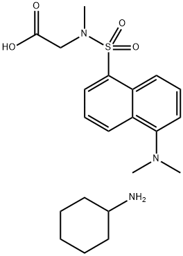 Glycine, N-[[5-(dimethylamino)-1-naphthalenyl]sulfonyl]-N-methyl-, compd. with cyclohexanamine (1:1) 구조식 이미지