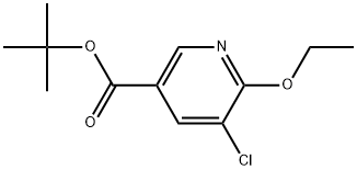 1,1-Dimethylethyl 5-chloro-6-ethoxy-3-pyridinecarboxylate Structure