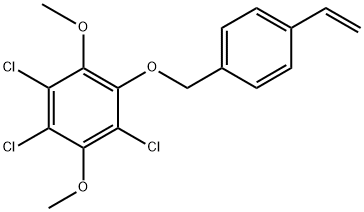 1,2,4-trichloro-5-[(4-ethenylphenyl)methoxy]-3,6-dimethoxy benzene Structure