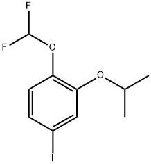 1-(difluoromethoxy)-4-iodo-2-isopropoxybenzene Structure