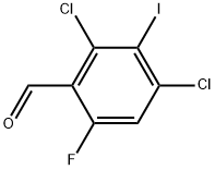 2,4-Dichloro-6-fluoro-3-iodobenzaldehyde Structure