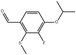 3-Fluoro-4-isopropoxy-2-(methylthio)benzaldehyde Structure