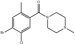 (4-Bromo-5-chloro-2-methylphenyl)(4-methylpiperazin-1-yl)methanone 구조식 이미지