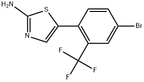 5-(4-Bromo-2-(trifluoromethyl)phenyl)thiazol-2-amine Structure