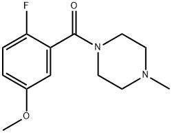 (2-Fluoro-5-methoxyphenyl)(4-methylpiperazin-1-yl)methanone Structure