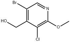 (5-Bromo-3-chloro-2-methoxypyridin-4-yl)methanol Structure