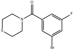 (3-Bromo-5-fluorophenyl)(thiomorpholino)methanone 구조식 이미지