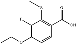 4-Ethoxy-3-fluoro-2-(methylthio)benzoic acid Structure