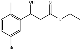 Ethyl 3-(5-bromo-2-methylphenyl)-3-hydroxypropanoate Structure