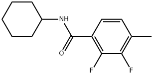 N-cyclohexyl-2,3-difluoro-4-methylbenzamide 구조식 이미지