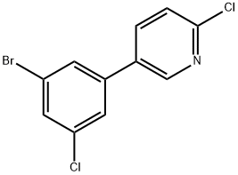 5-(3-Bromo-5-chlorophenyl)-2-chloropyridine Structure