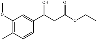 Ethyl 3-hydroxy-3-(3-methoxy-4-methylphenyl)propanoate 구조식 이미지