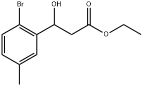 Ethyl 3-(2-bromo-5-methylphenyl)-3-hydroxypropanoate 구조식 이미지