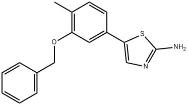 5-(3-(Benzyloxy)-4-methylphenyl)thiazol-2-amine 구조식 이미지