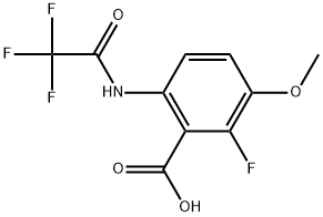 2-Fluoro-3-methoxy-6-(2,2,2-trifluoroacetamido)benzoic acid Structure