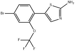 5-(4-Bromo-2-(trifluoromethoxy)phenyl)thiazol-2-amine Structure