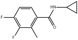 N-cyclopropyl-3,4-difluoro-2-methylbenzamide Structure