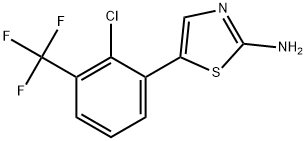 5-(2-Chloro-3-(trifluoromethyl)phenyl)thiazol-2-amine Structure