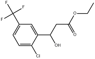 Ethyl 3-(2-chloro-5-(trifluoromethyl)phenyl)-3-hydroxypropanoate 구조식 이미지