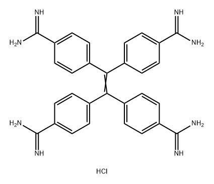 4,4',4'',4'''-(ethene-1,1,2,2-tetrayl)tetrabenzimidamide tetrahydrochloride Structure