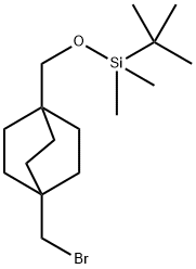 (4-Bromomethyl-bicyclo[2.2.2]oct-1-ylmethoxy)-tert-butyl-dimethyl-silane Structure