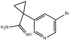 1-(5-bromo-3-pyridyl)cyclopropanecarboxamidine Structure