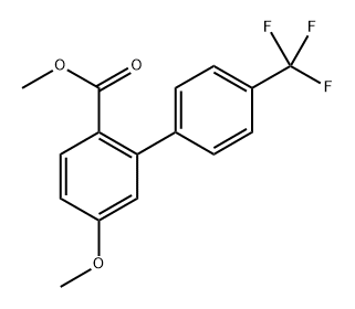 5-Methoxy-4'-(trifluoromethyl)biphenyl-2-carboxylic acid methyl ester 구조식 이미지