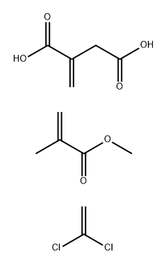 Butanedioic acid, methylene-, polymer with 1,1-dichloroethene and methyl 2-methyl-2-propenoate Structure