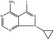 1-Cyclopropyl-3-iodo-1H-pyrazolo[3,4-d]pyrimidin-4-amine Structure