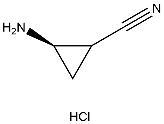 (R)-2-aminocyclopropane-1-carbonitrile hydrochloride Structure