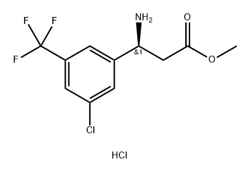 methyl (S)-3-amino-3-(3-chloro-5-(trifluoromethyl)phenyl)propanoate hydrochloride Structure