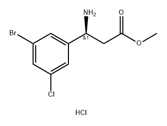 methyl (S)-3-amino-3-(3-bromo-5-chlorophenyl)propanoate hydrochloride Structure