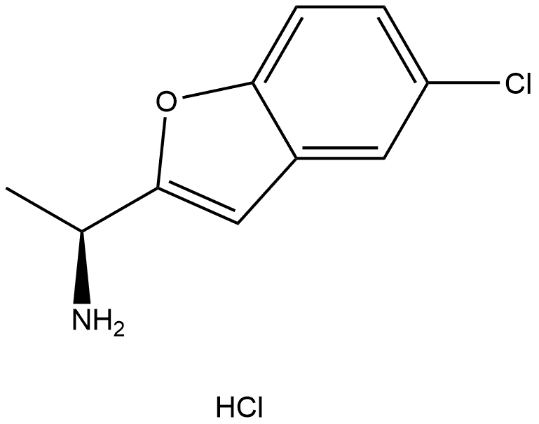 (S)-1-(5-chlorobenzofuran-2-yl)ethan-1-amine hydrochloride Structure