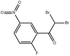 2,2-dibromo-1-(2-fluoro-5-nitrophenyl)ethanone Structure