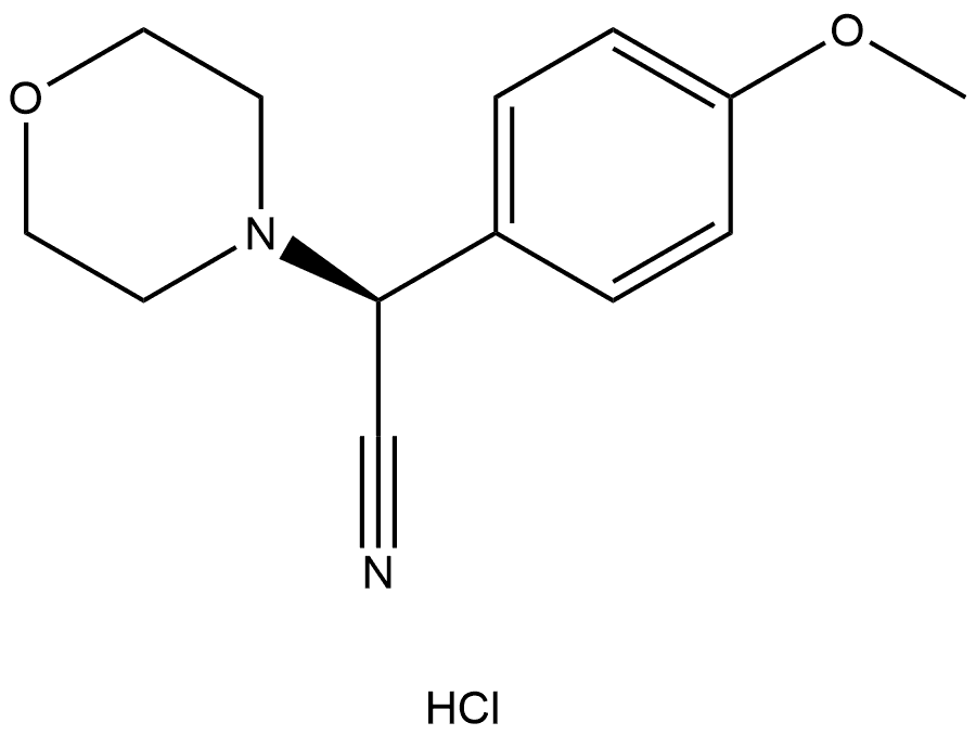 (S)-2-(4-methoxyphenyl)-2-(morpholin-4-yl)acetonitrile hydrochloride Structure