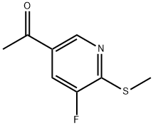 1-[5-Fluoro-6-(methylthio)-3-pyridinyl]ethanone Structure