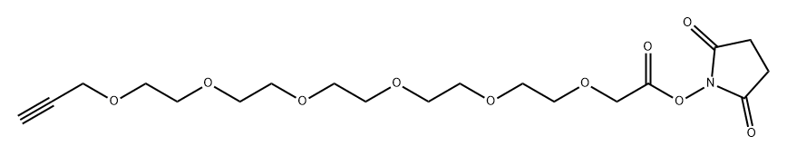 Propargyl-PEG6-CH2COO-NHS ester Structure