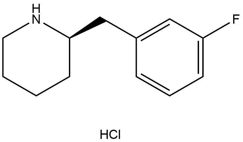 (R)-2-(3-fluorobenzyl)piperidine hydrochloride Structure