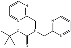 tert-butyl bis(pyrimidin-2-ylmethyl)carbamate Structure