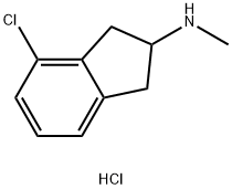 4-chloro-N-methyl-2,3-dihydro-1H-inden-2-amine
hydrochloride Structure