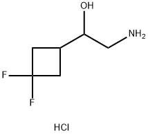 2-amino-1-(3,3-difluorocyclobutyl)ethan-1-ol
hydrochloride Structure