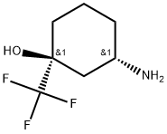 rel-(1R,3R)-3-Amino-1-(trifluoromethyl)cyclohexanol Structure