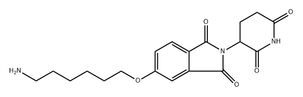 5-((6-aminohexyl)oxy)-2-(2,6-dioxopiperidin-3-yl)isoindoline-1,3-dione Structure